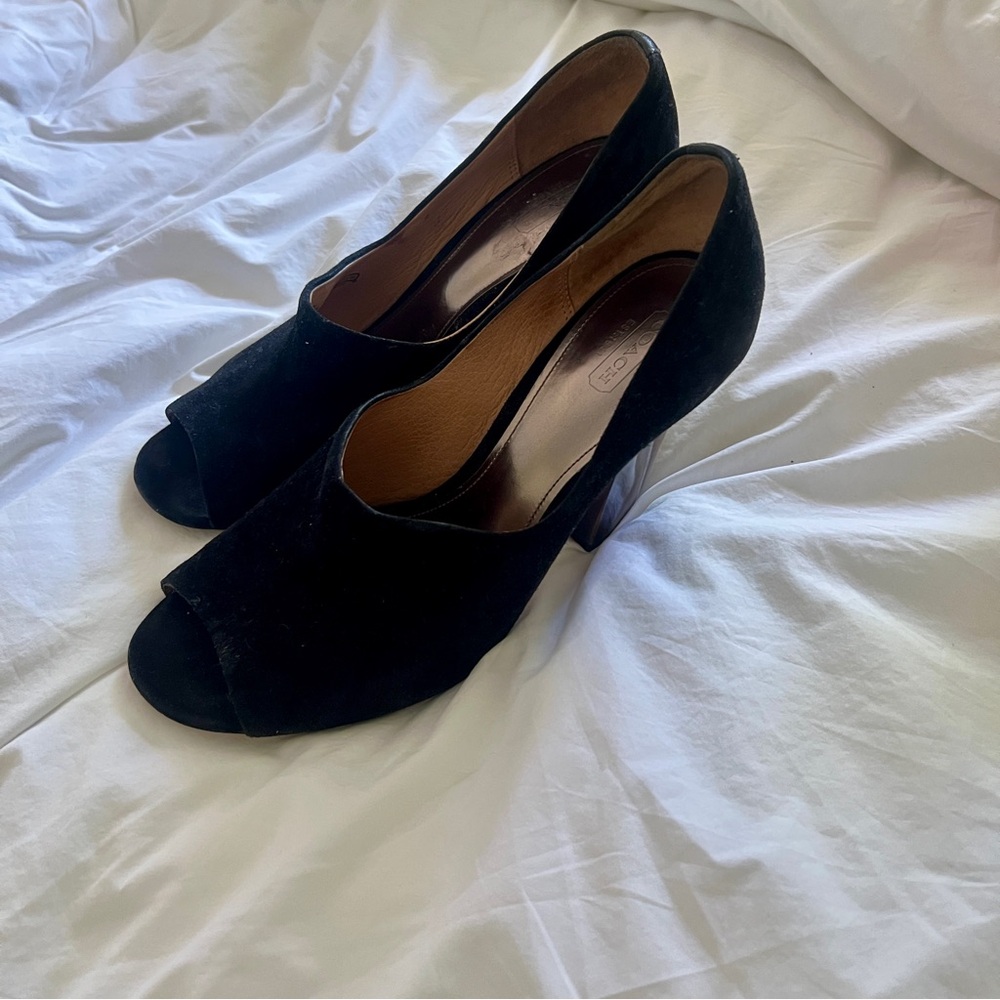 Vintage Coach Peep-Toe Heels